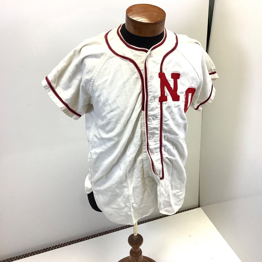 Vintage 1930s/40s Baseball Jersey Blepp-Coombs Sporting Goods Felt Letters NO